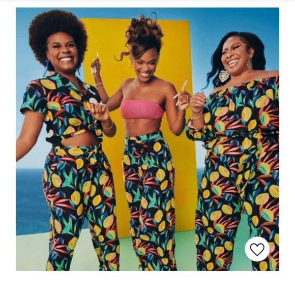 Lemon Print Wide-Leg Pants - Picture 1 of 7